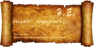 Hajdú Engelbert névjegykártya